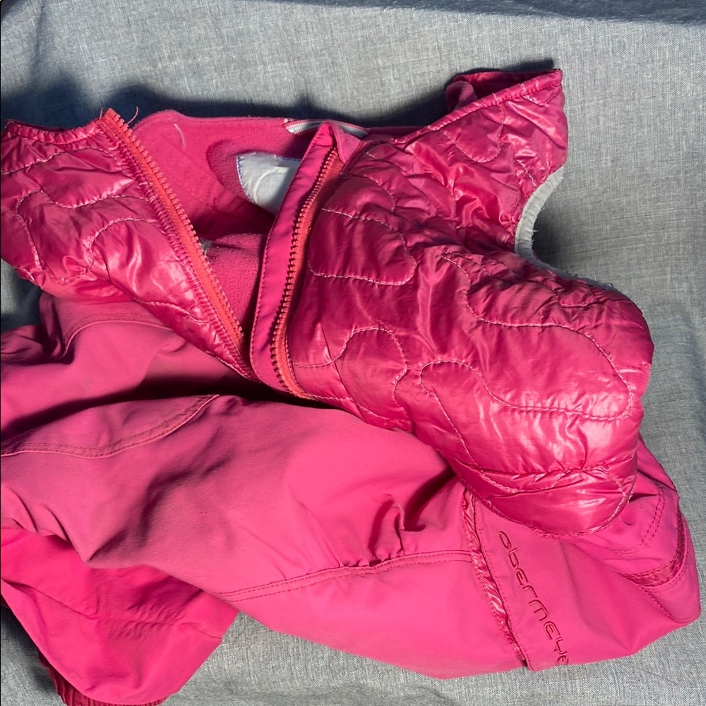 Obermeyer Kids Winter Ski Bib in Bright Pink